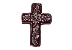 Magnet ceramică cruce (diverse culori)